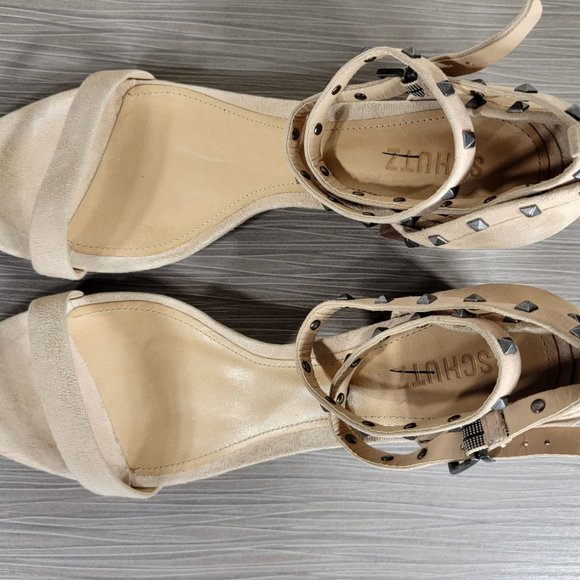 Schutz Studded Block Heel Sandals, Womens Size 11 - Picture 9 of 11